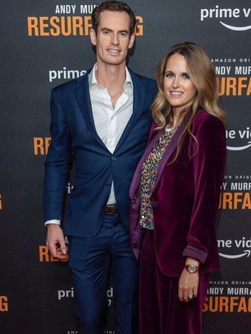 Edie Murray's parents, Andy Murray and Kim Sears.